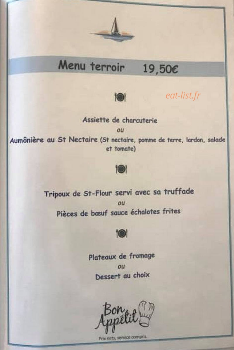L'Escale Garabit — carte page 4