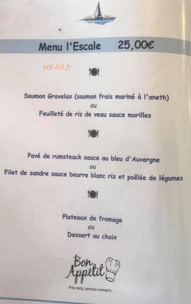 L'Escale Garabit — carte page 1