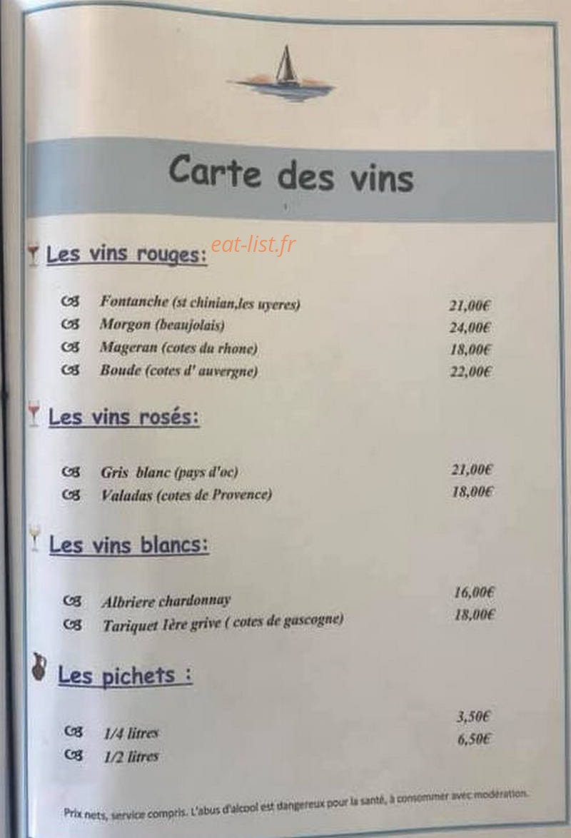 L'Escale Garabit — carte page 6