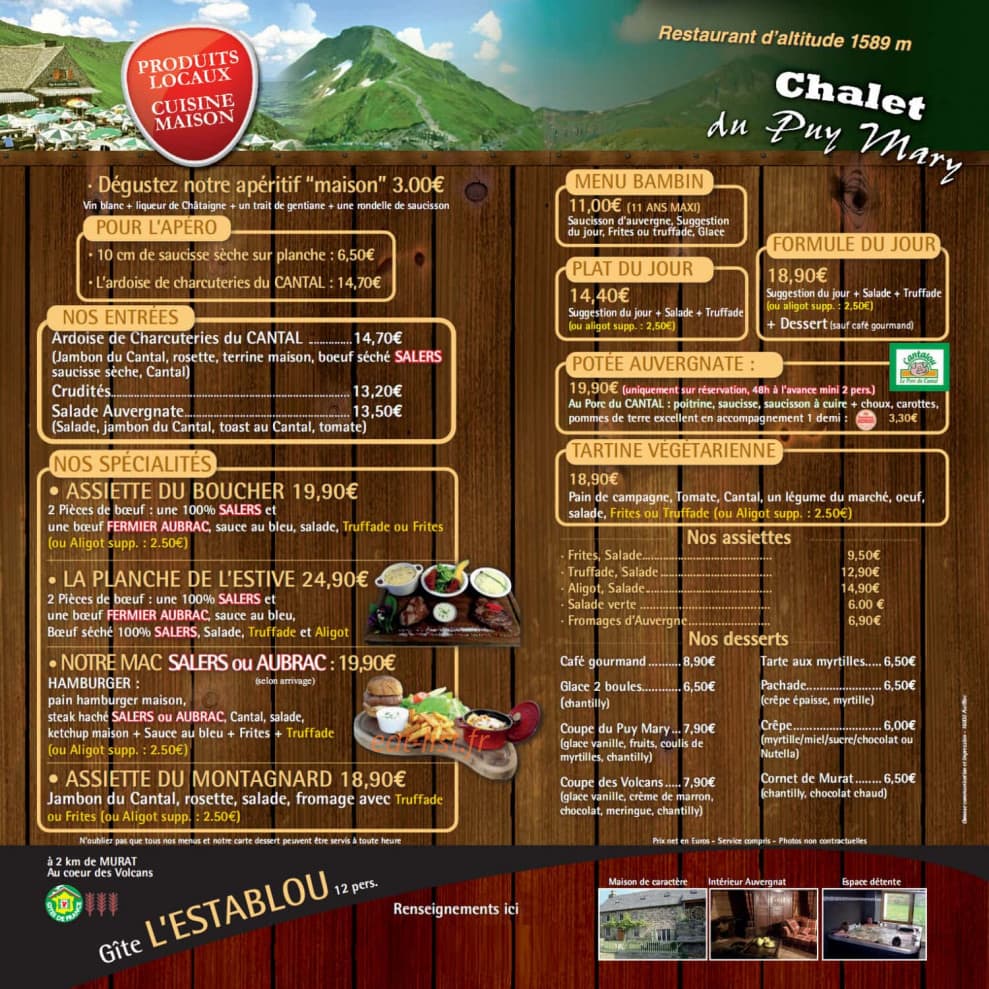 Chalet du Puy Mary — carte page 1