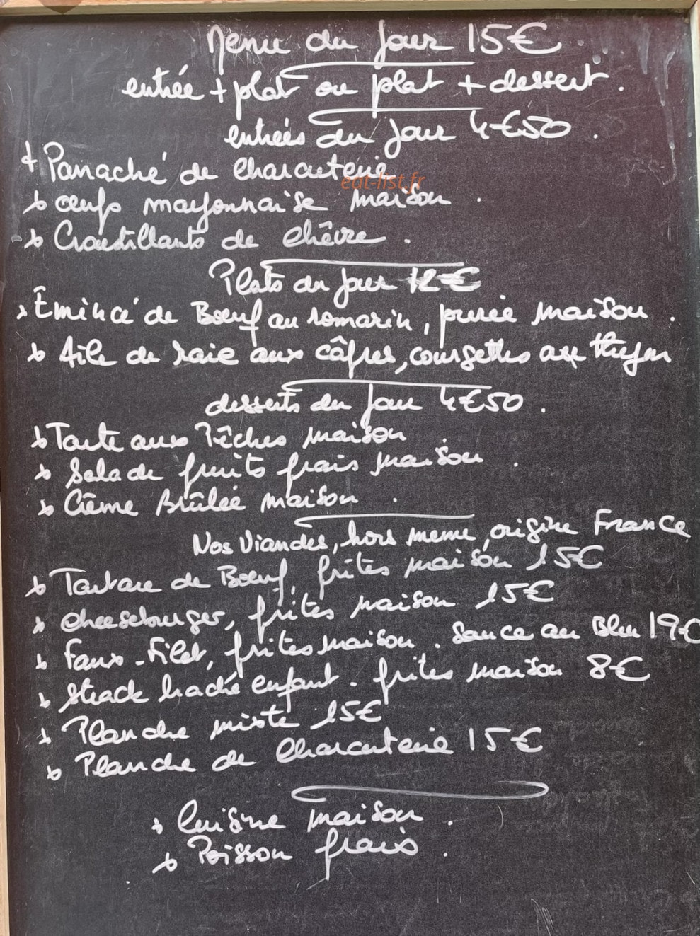 Café de la Mairie — carte page 1