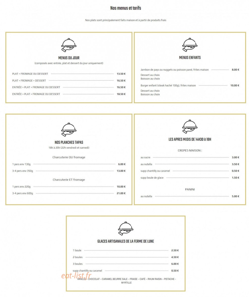 L'atelier Miam — carte page 1