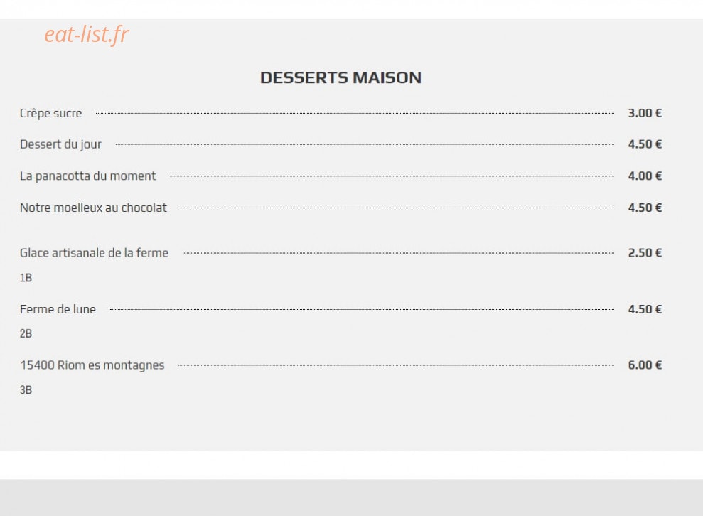 L'atelier Miam — carte page 3