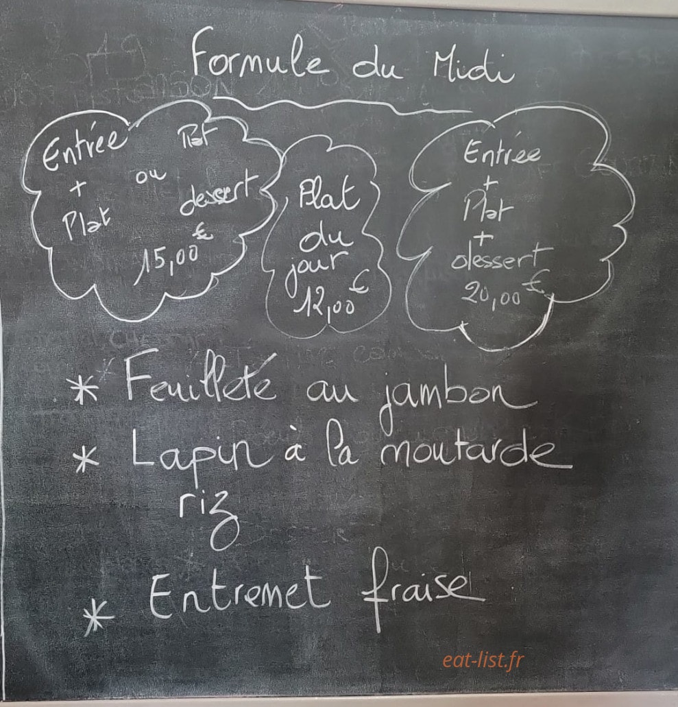 L’estaminet — carte page 1
