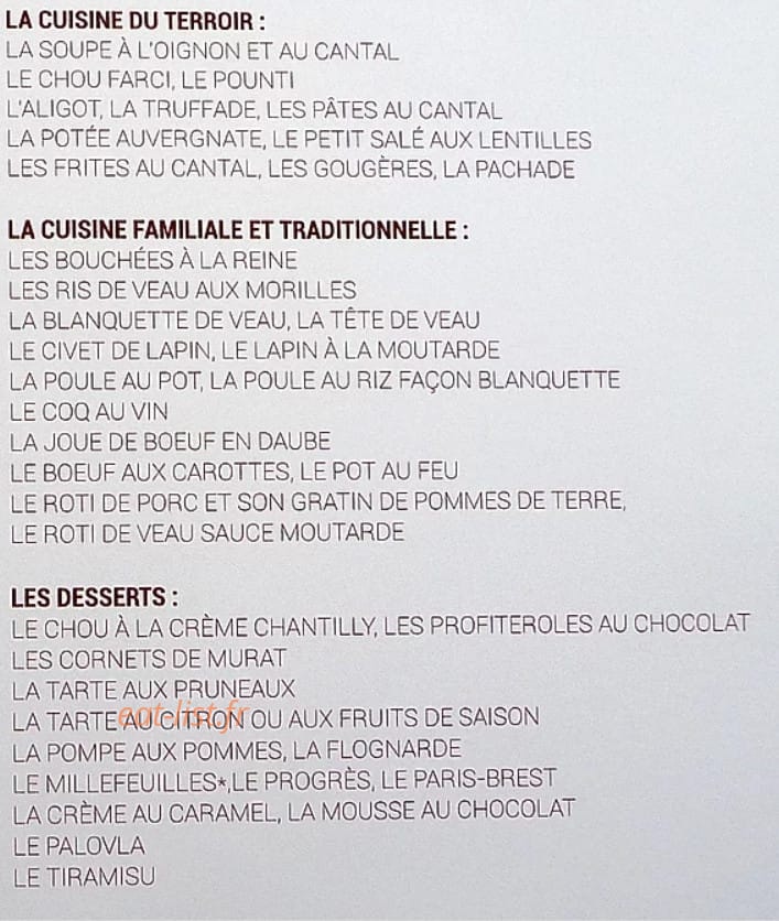 Le Garage — carte page 1
