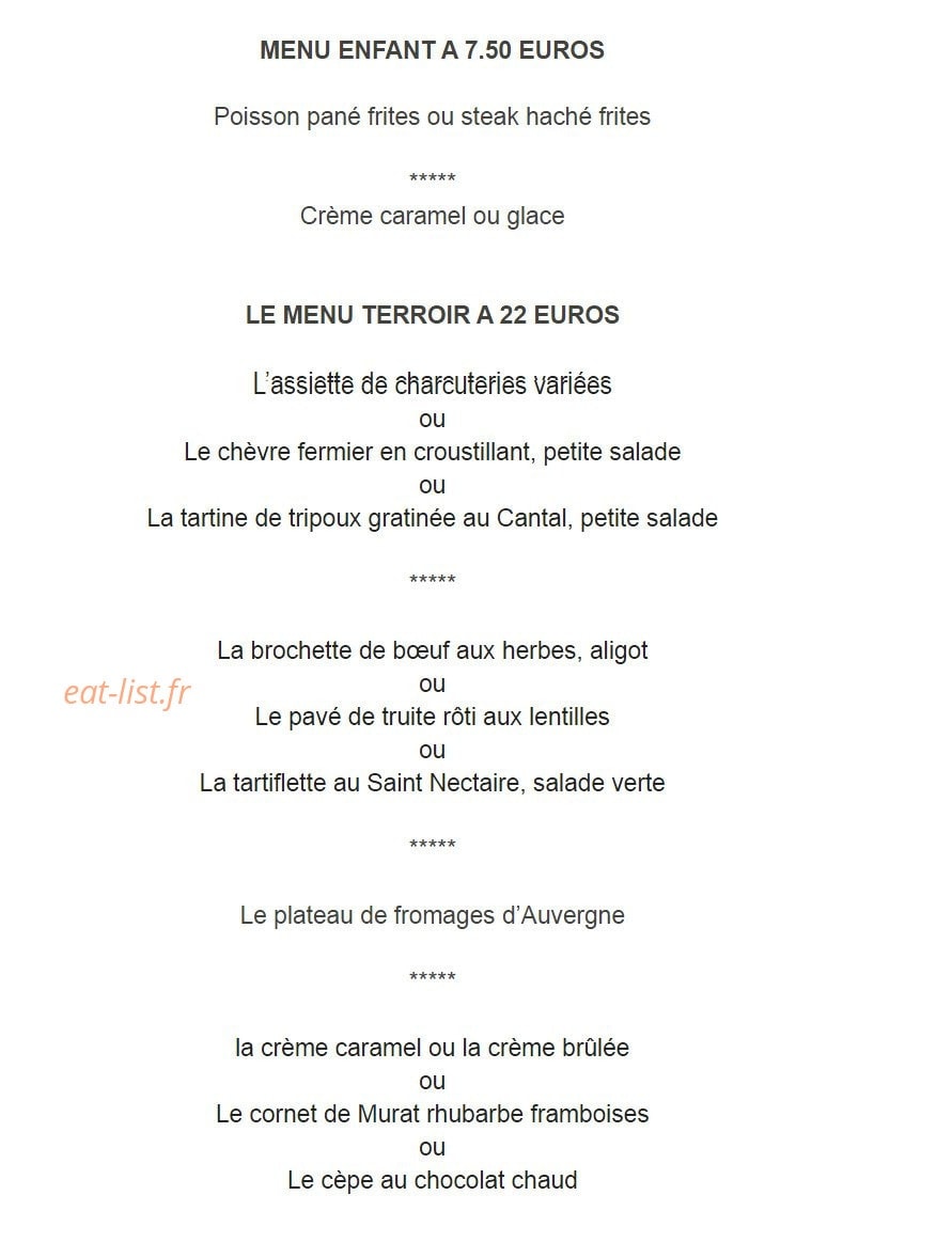 Auberge l'Amandine — carte page 2