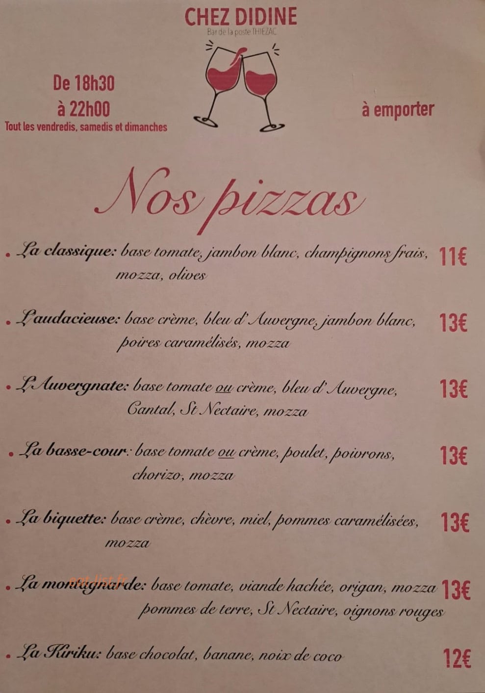 Bar Tabac Presse de la Poste — carte page 1