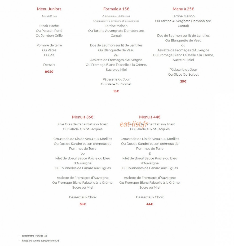 Grand Hôtel de la Poste — carte page 1