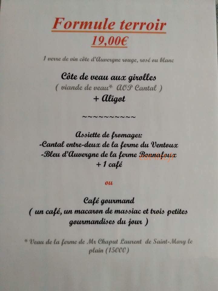 Le Relais — carte page 1