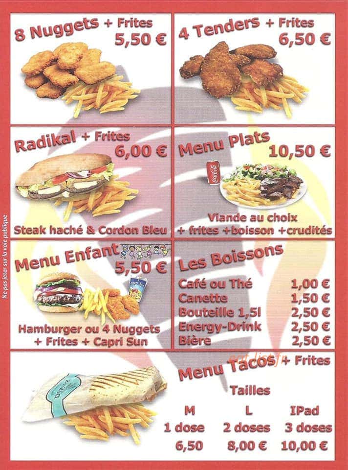 Massiac kebab — carte page 2