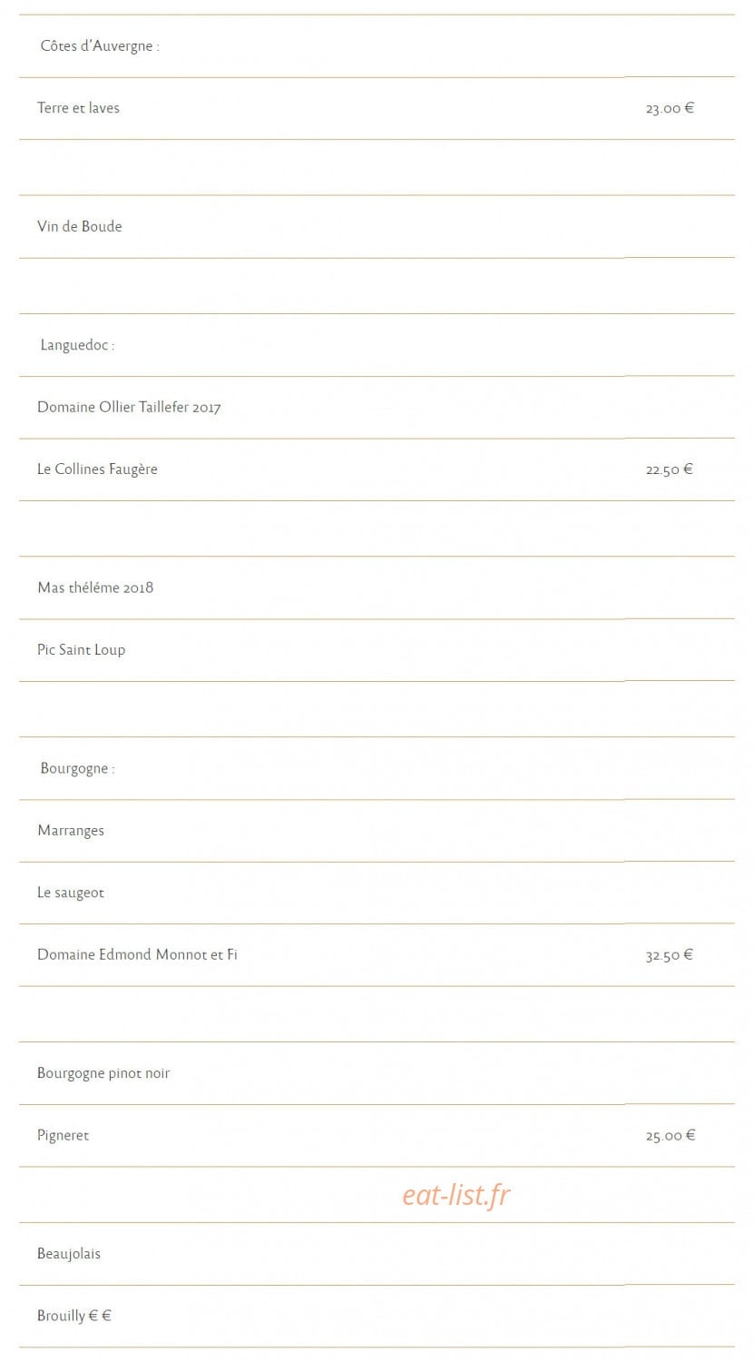 Auberge de l'Allagnonette — carte page 5