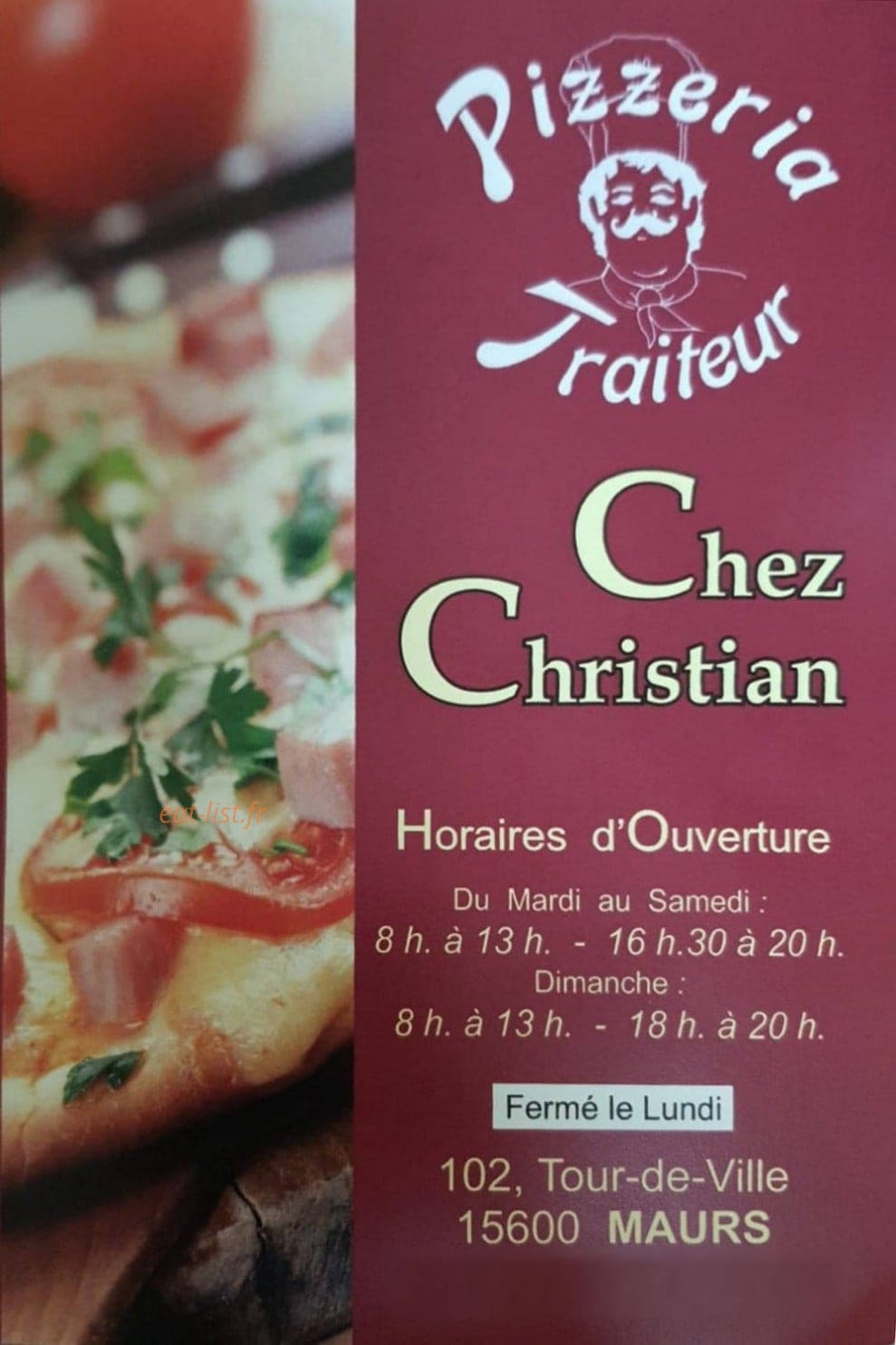 Chez Christian — carte page 1