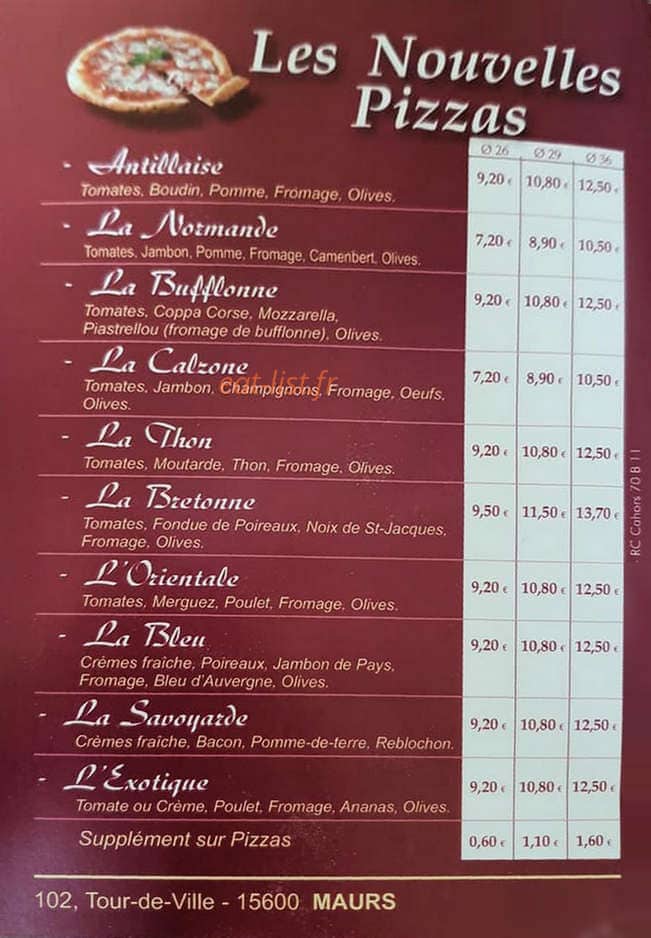 Chez Christian — carte page 4