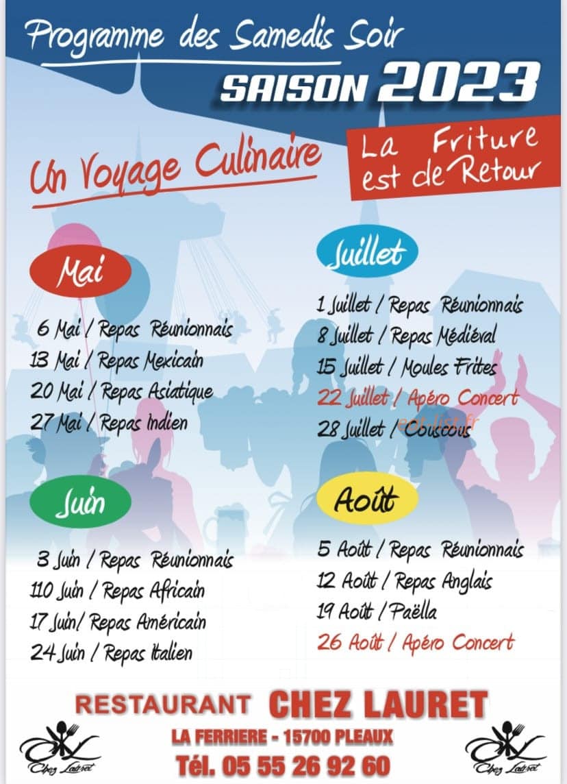 Chez Lauret La Ferrière — carte page 3