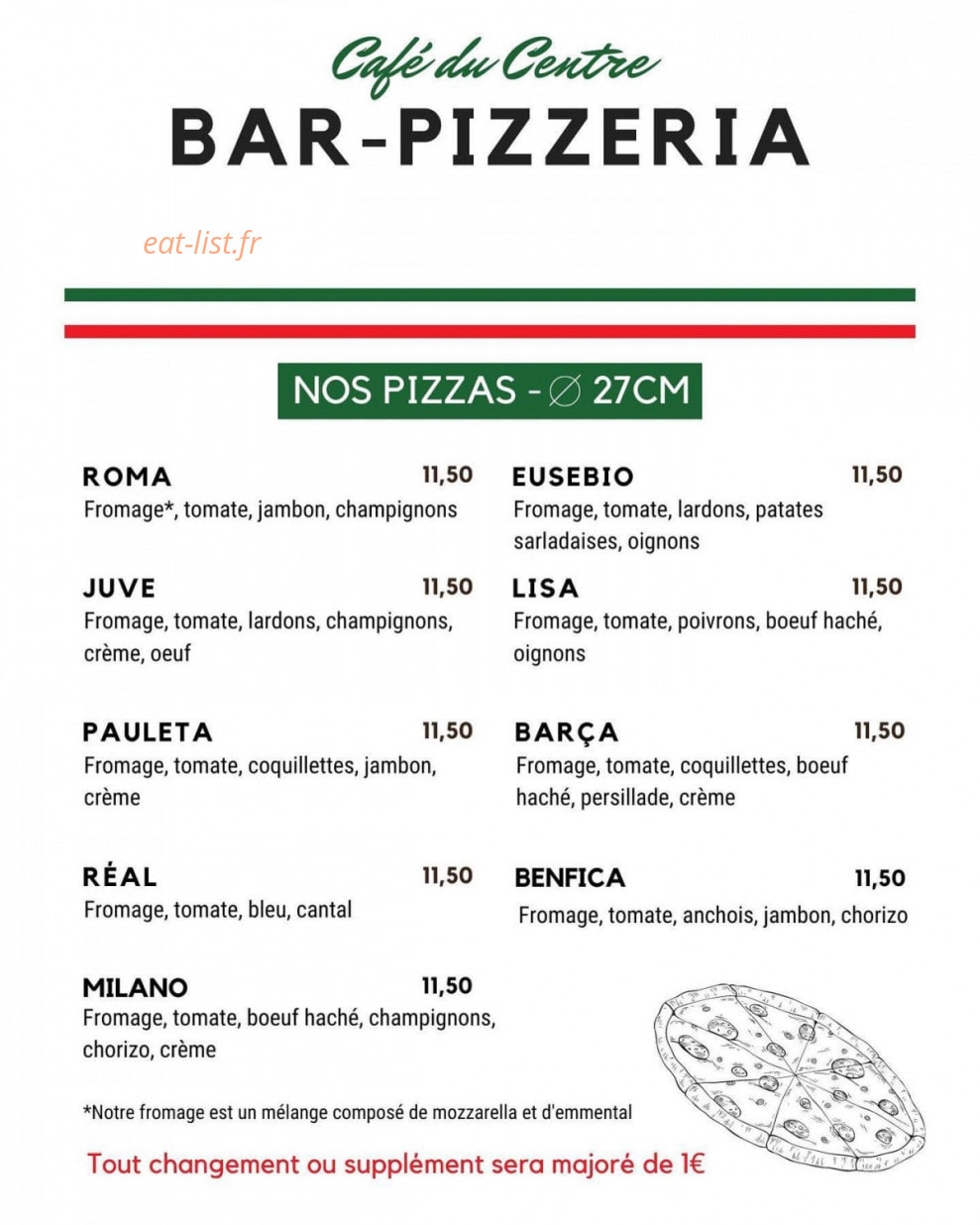Café du centre — carte page 1