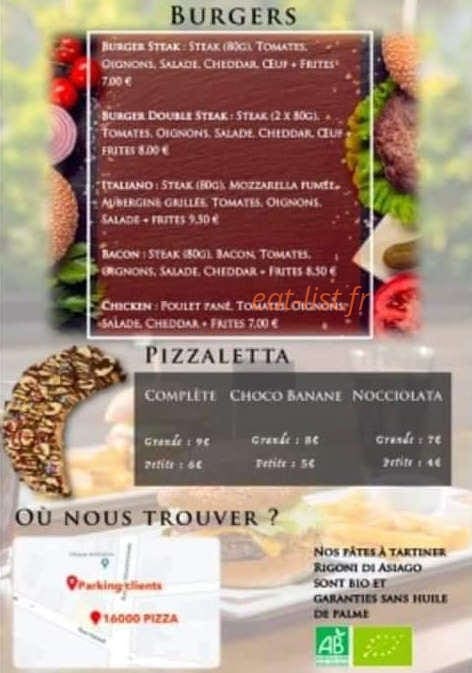 16000 pizza — carte page 2