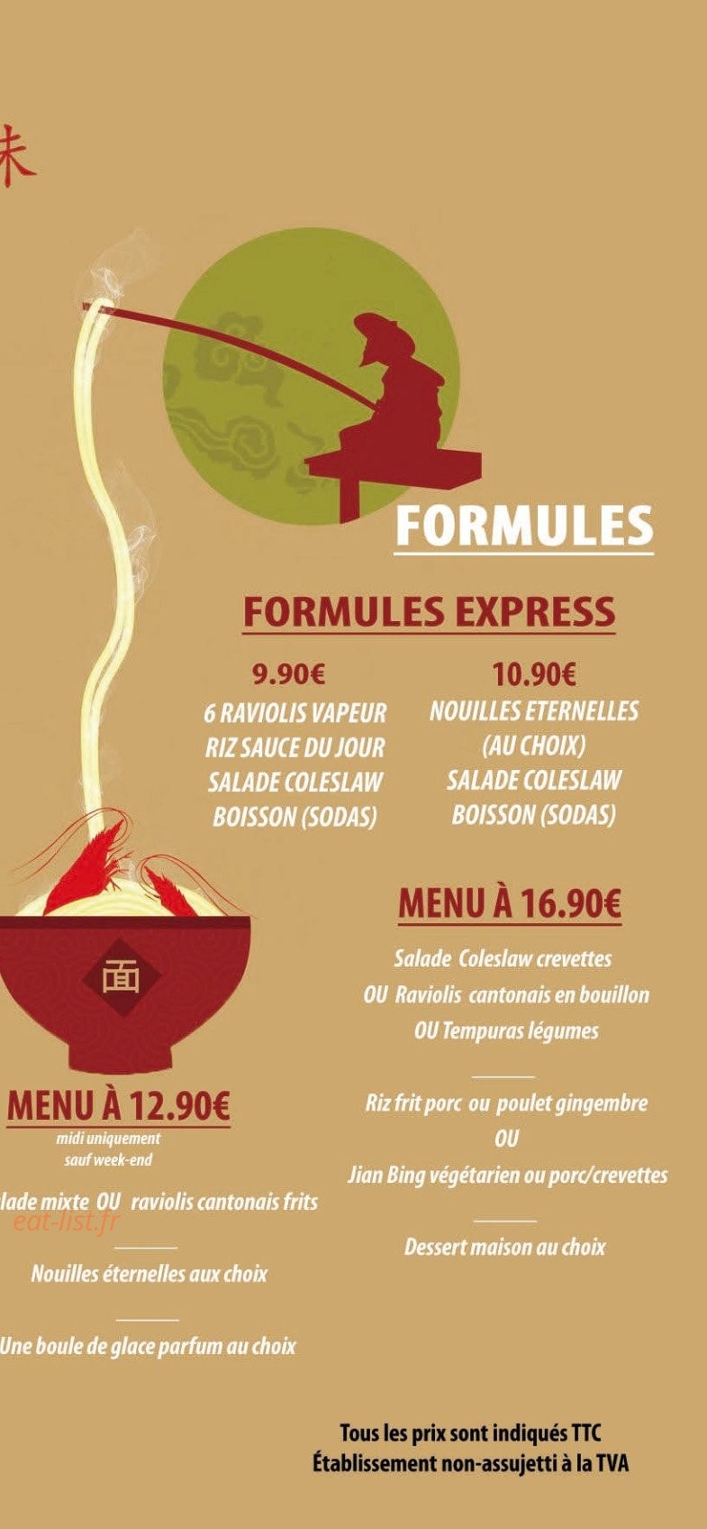 A La Cantonaise — carte page 3