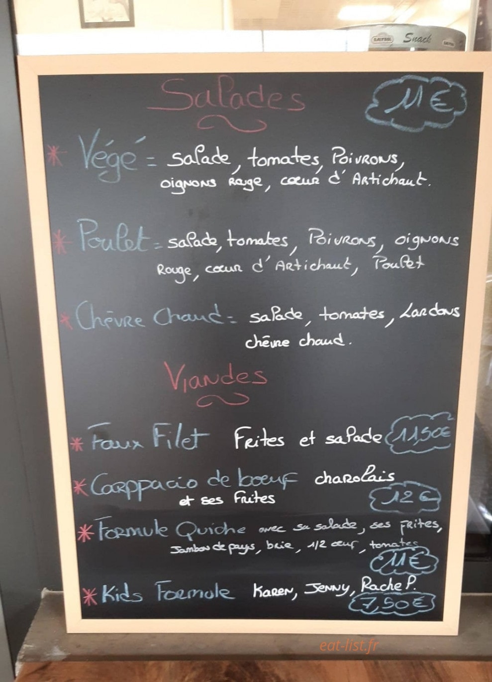 Bar Le Nil — carte page 1