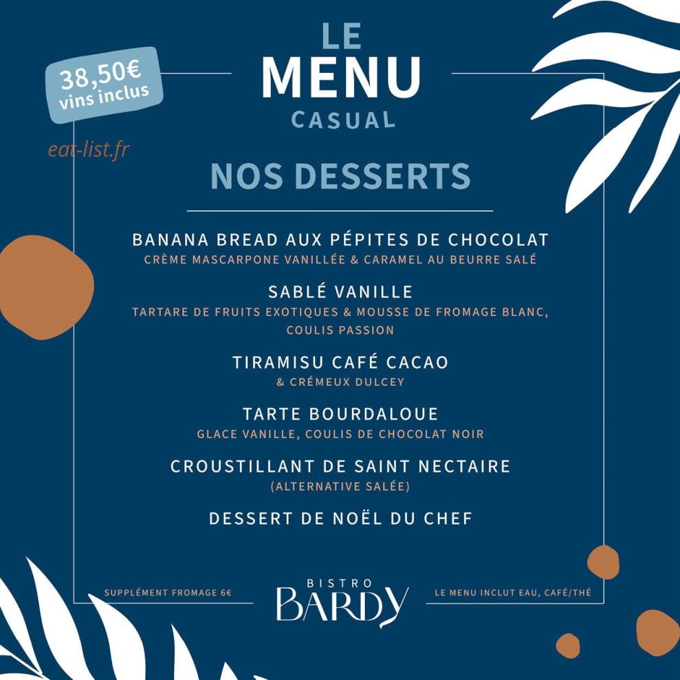 Bistro Bardy — carte page 5