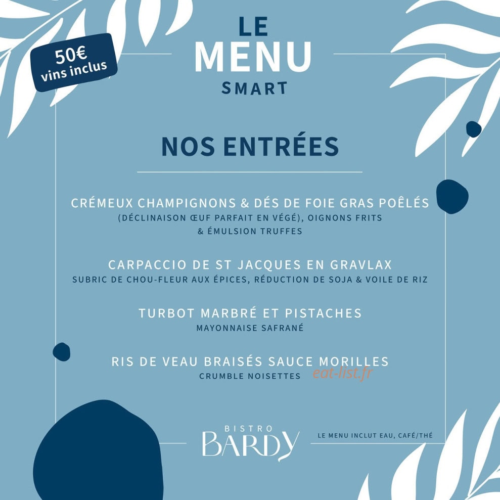 Bistro Bardy — carte page 2