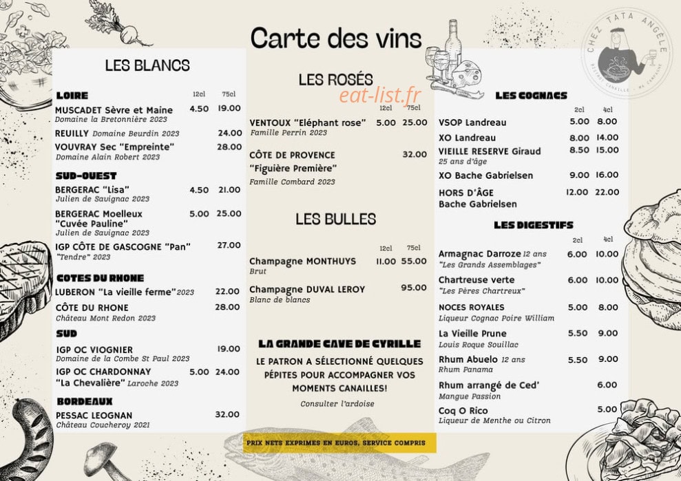 Chez Tata Angèle — carte page 5