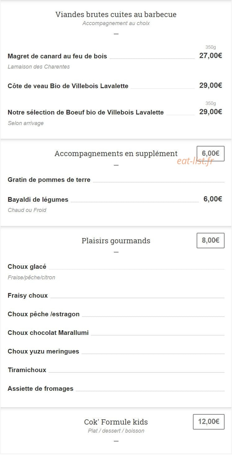 Cokotte — carte page 2