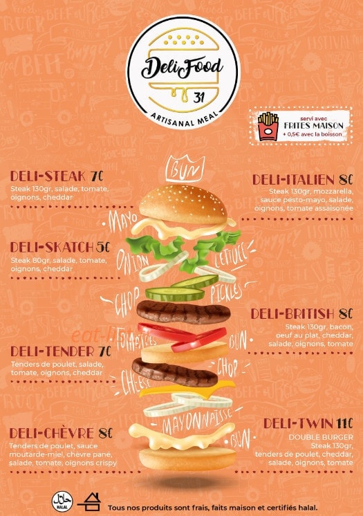 Delifood 31 — carte page 1