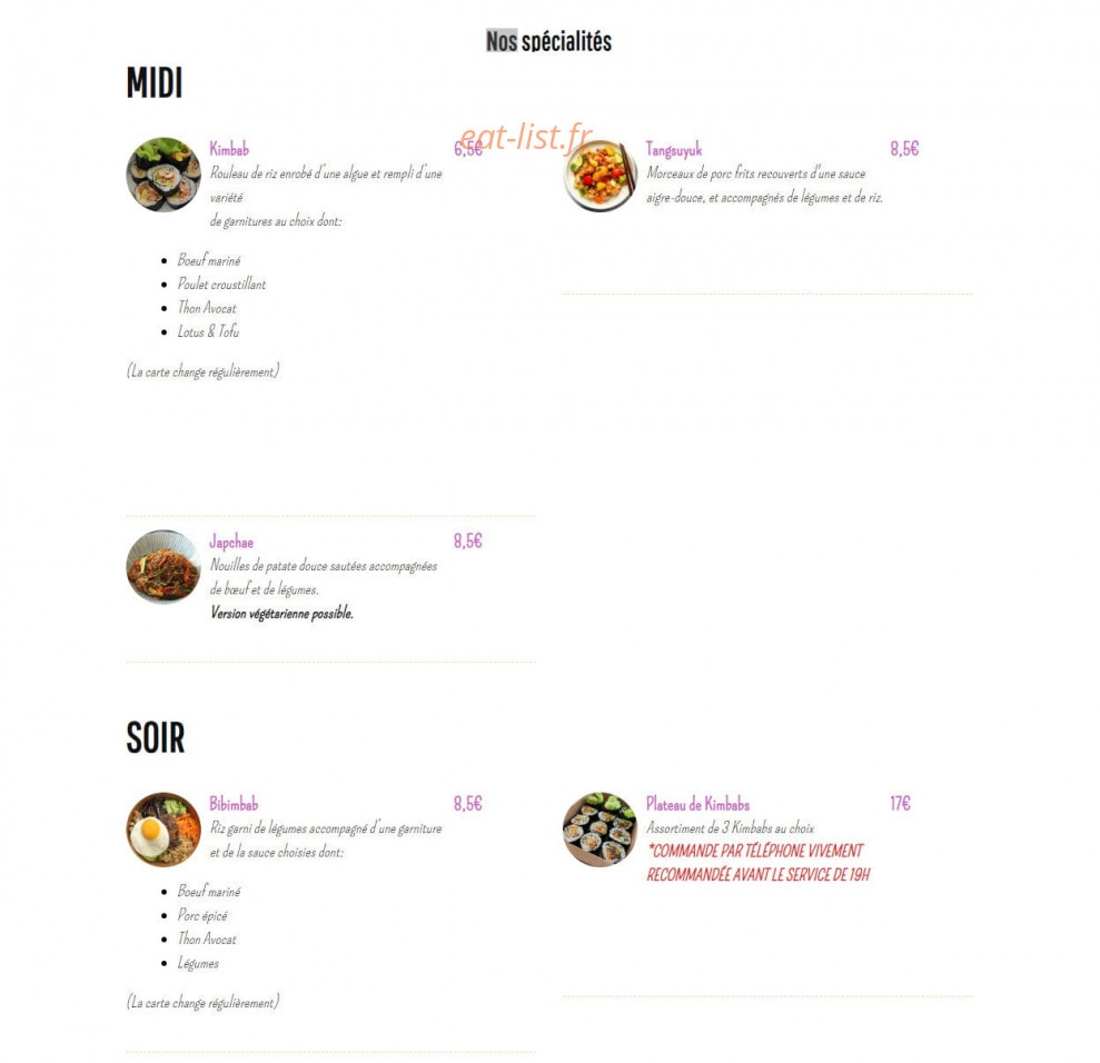 Kimari — carte page 1