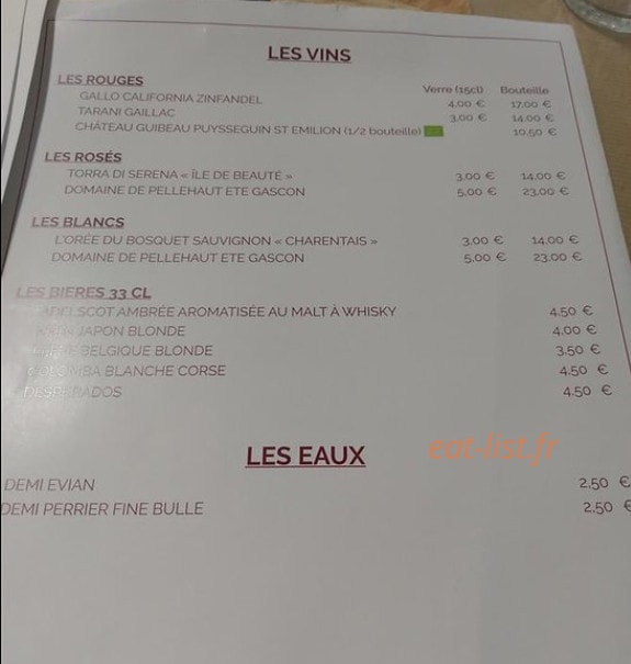 L'Alpha Café — carte page 3