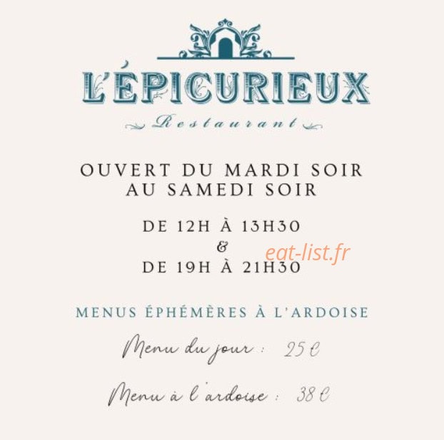 L'Épicurieux — carte page 1