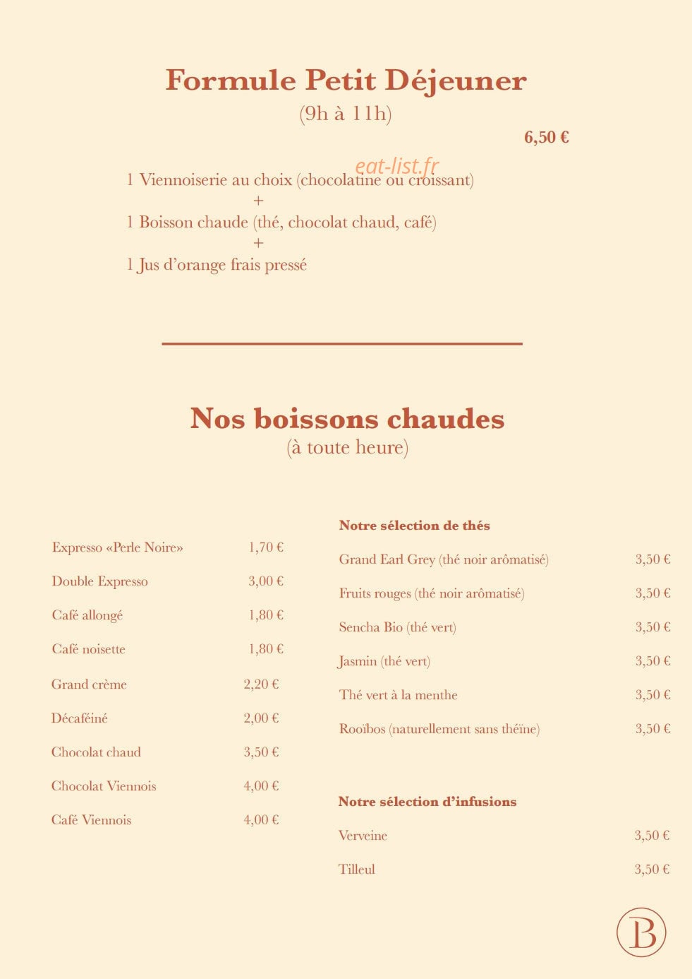 La Bistronomie — carte page 2