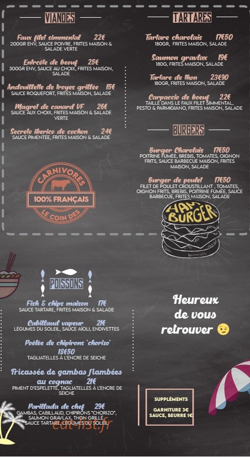 La Cantine — carte page 2
