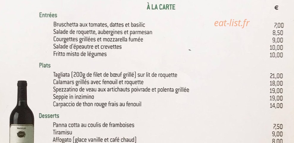 La Dolce Vita — carte page 1