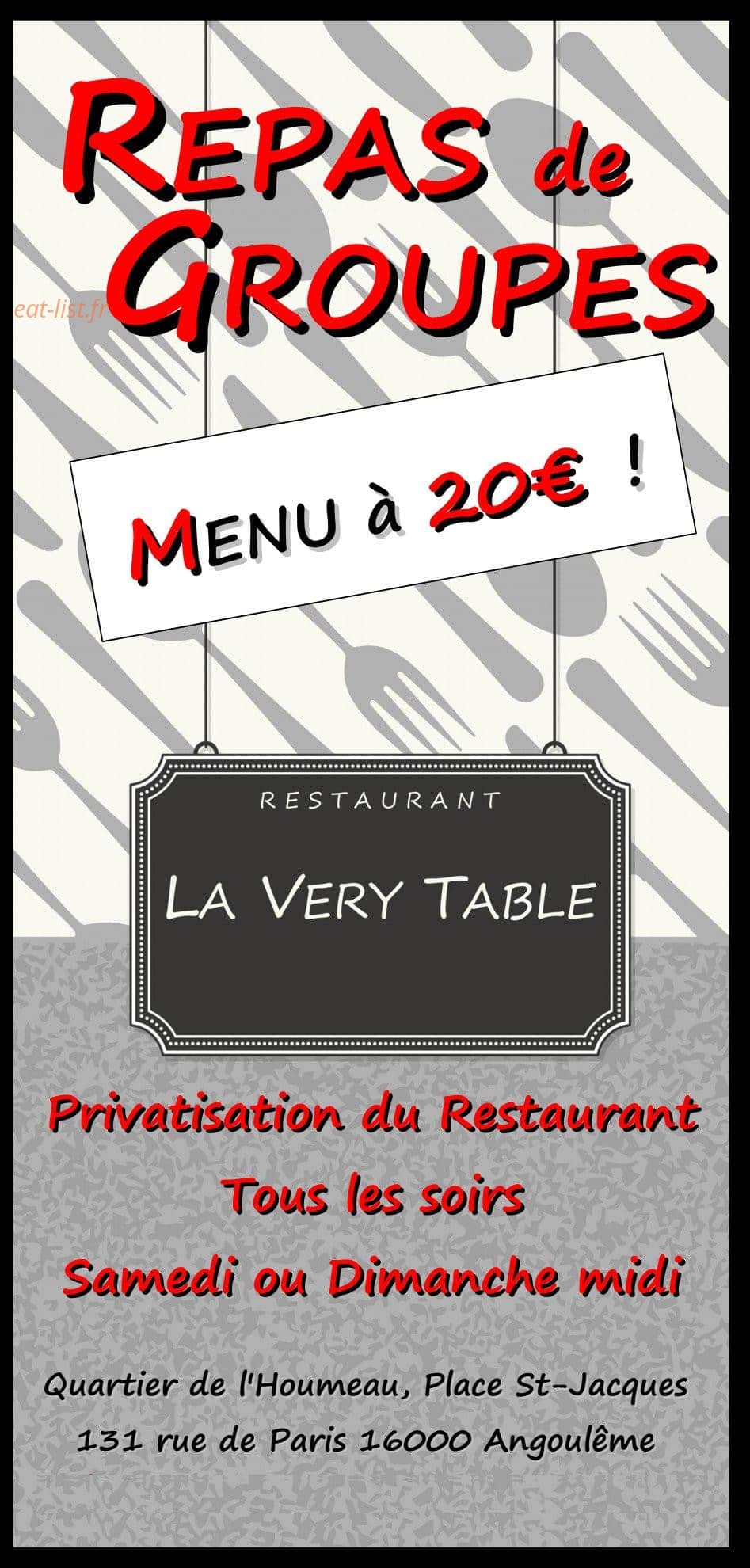 La very table — carte page 4