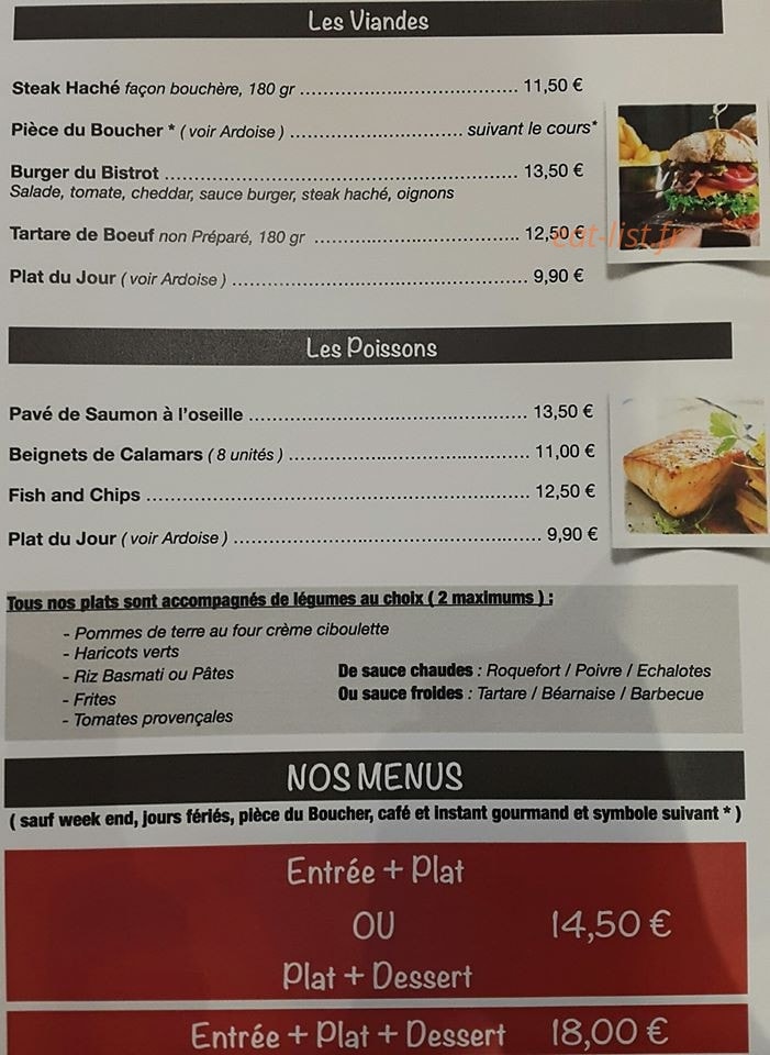 Le bistrot gourmand — carte page 3