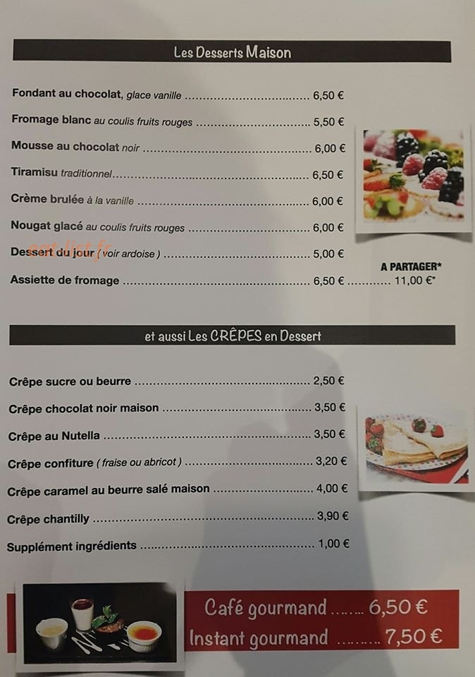 Le bistrot gourmand — carte page 4
