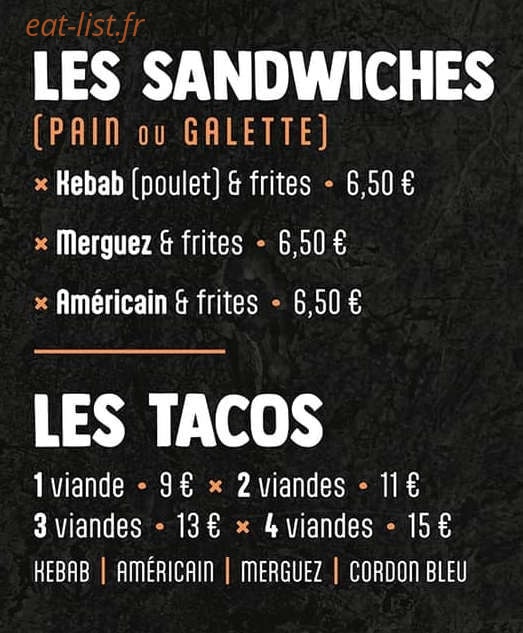 Le Keb’s — carte page 1