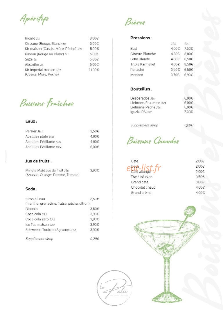 Le Patio — carte page 4