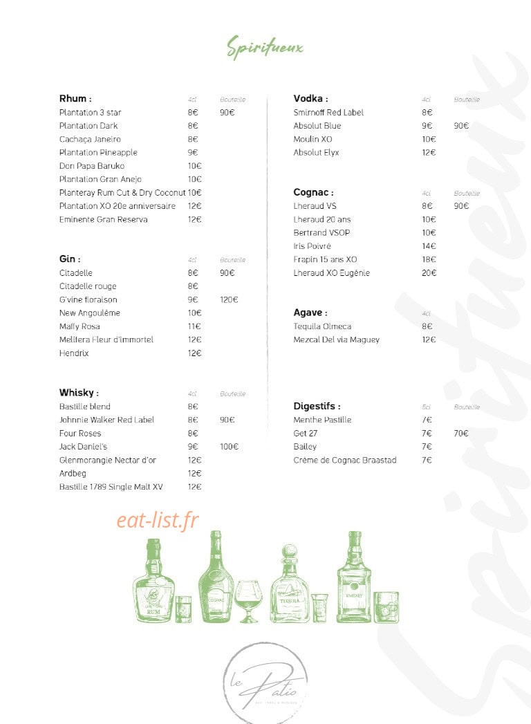 Le Patio — carte page 6