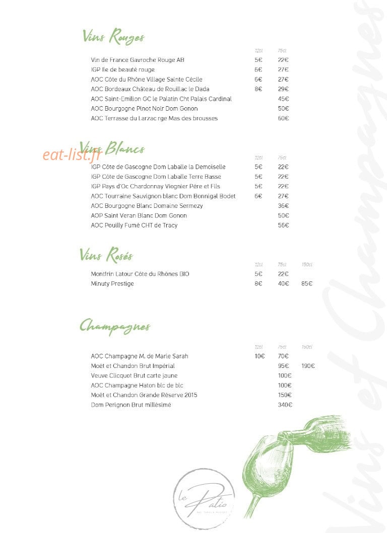 Le Patio — carte page 5