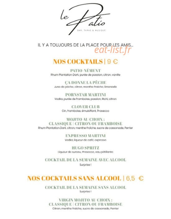 Le Patio — carte page 3