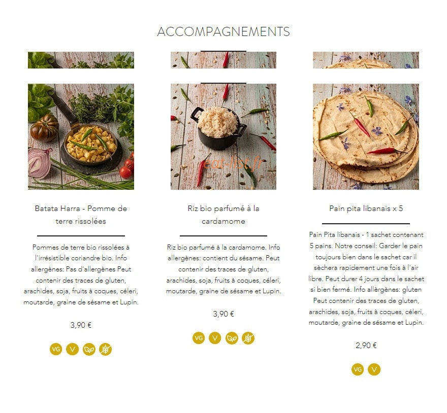 Les 7 Epices — carte page 6