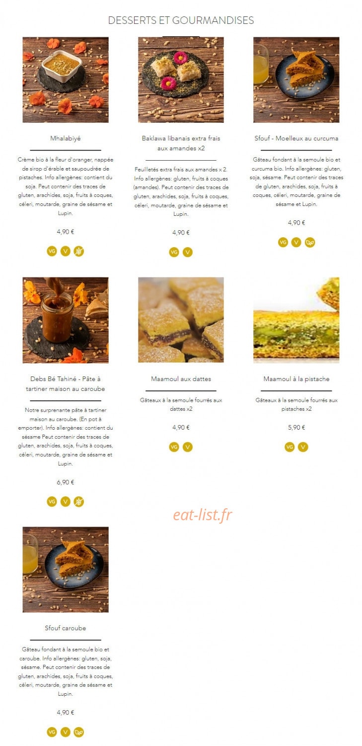 Les 7 Epices — carte page 7