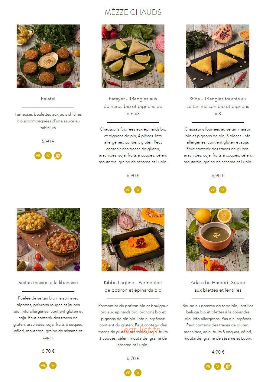 Les 7 Epices — carte page 3
