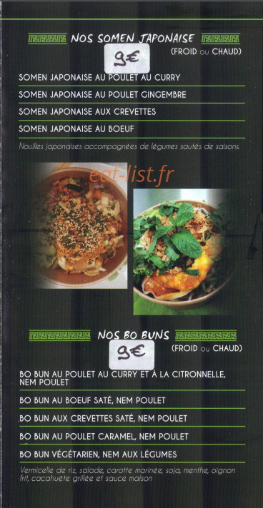 Les Douceurs d'Asie — carte page 3