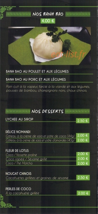 Les Douceurs d'Asie — carte page 5