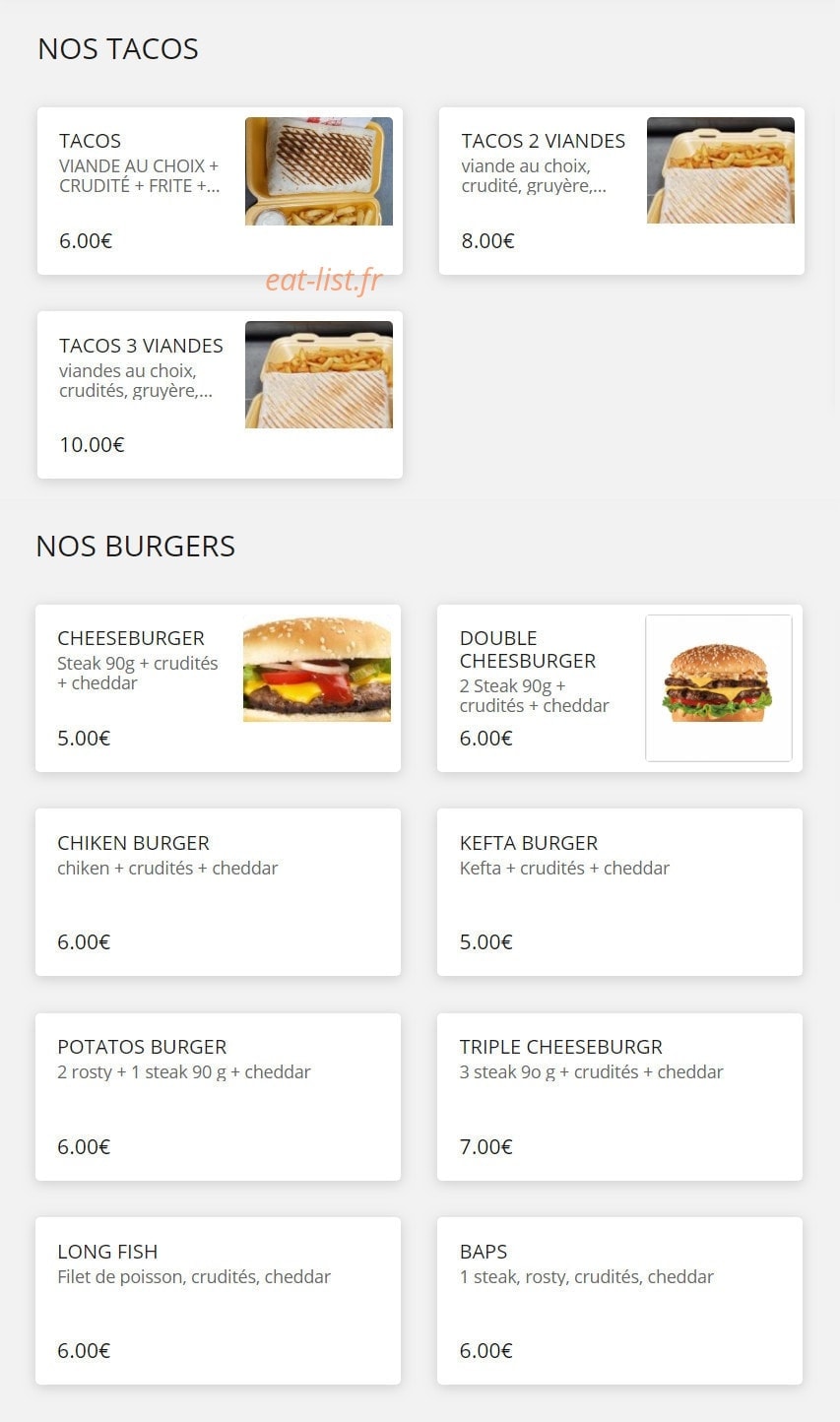 O'Kebab — carte page 3
