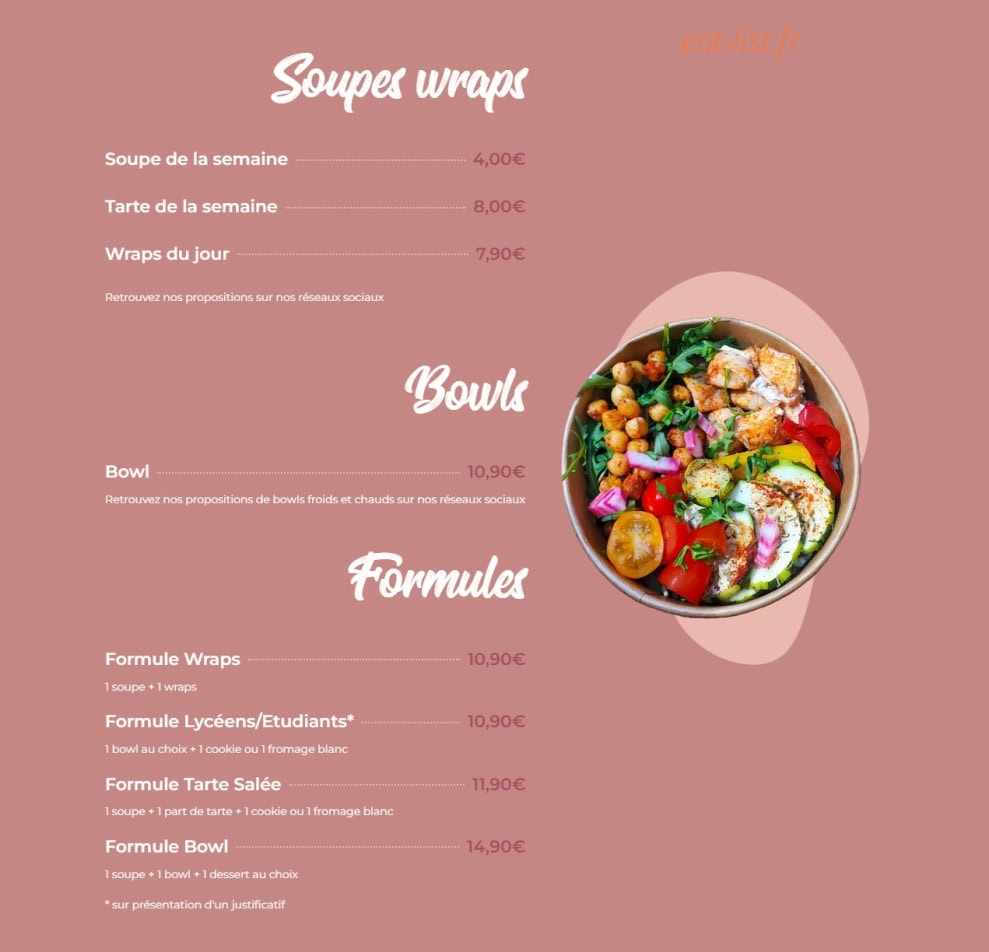 Oh My Juice — carte page 1