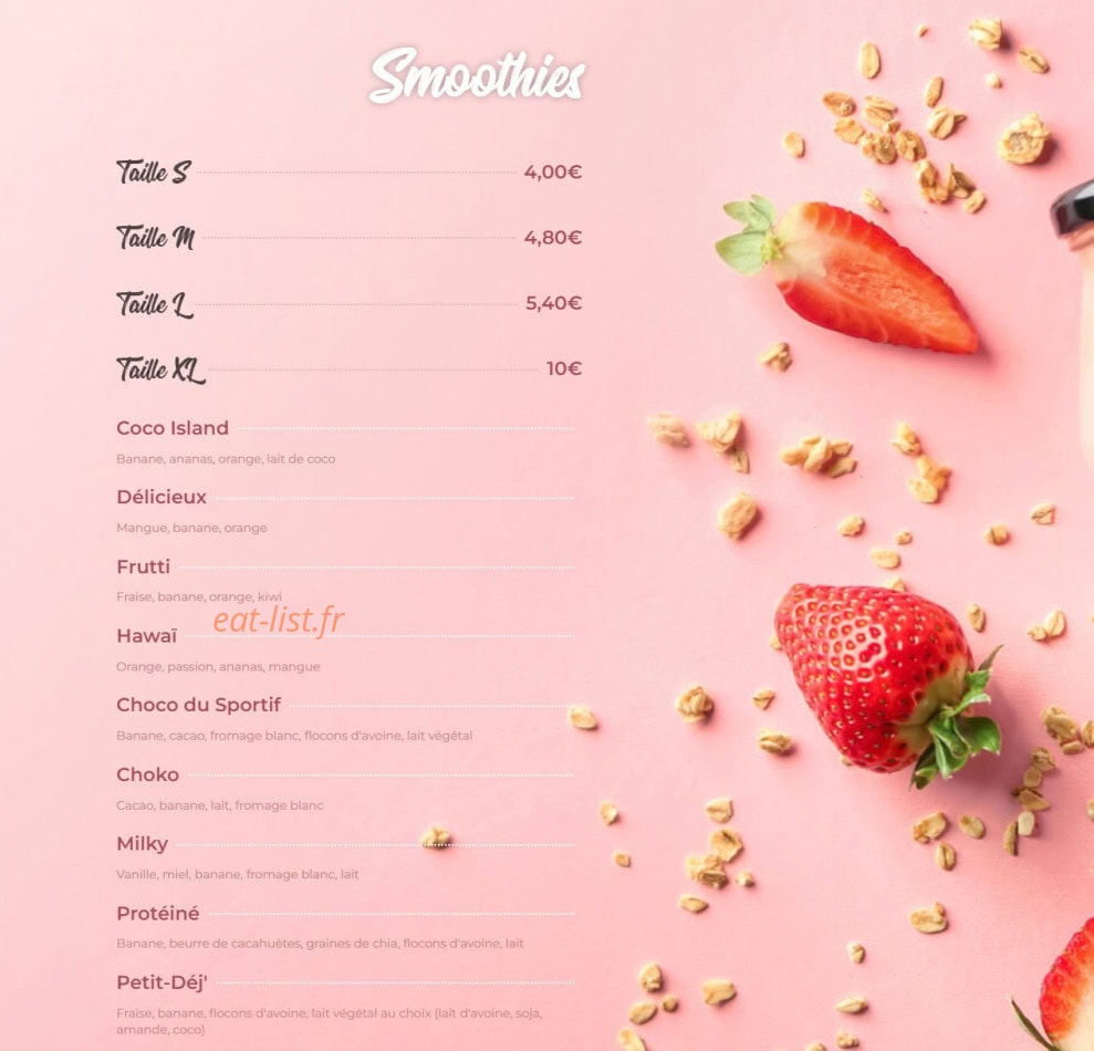 Oh My Juice — carte page 3