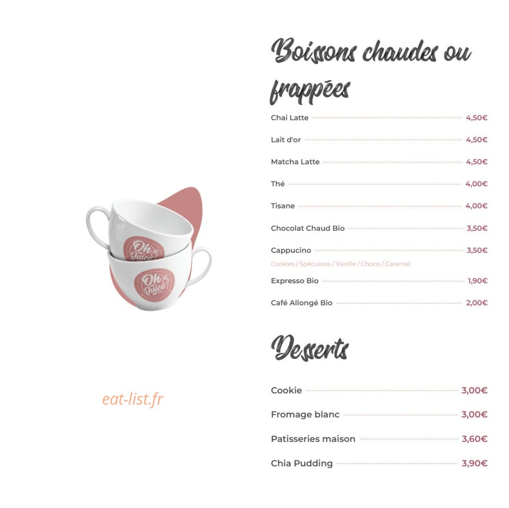 Oh My Juice — carte page 4